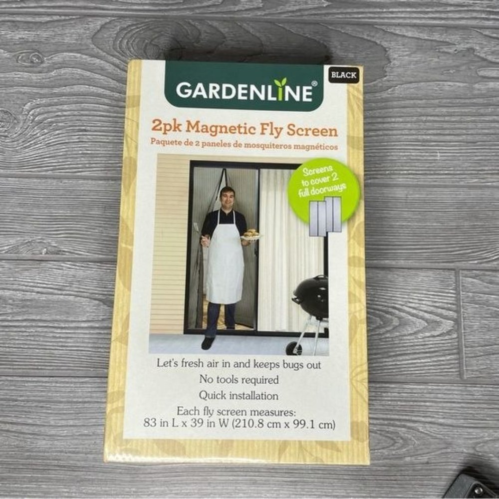 Nwt garden line magnetic fly screen 2 pack for doors screen door